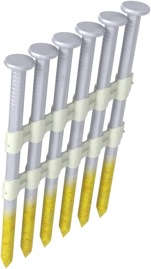 Grip-Rite 21 Degree Framing Nails - Exterior Galvanized Nails for Wood-To-Wood Framing Projects - Plastic Strip Collated Fastener - Round Head - Smooth Shank - 2-1/2' x .131' - 5000 Count - GR212131HG