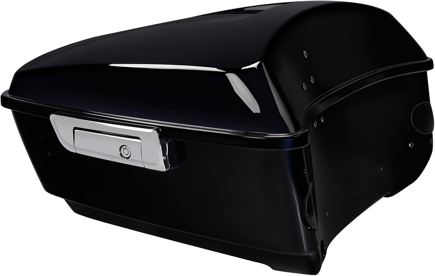 TCMT 13.7' King Motorcycle Trunk Box W/Latch Key Fit For Harley 2014-2025 Touring CVO Road King Road Glide Street Glide Electra Glide Ultra Limited Midnight Blue