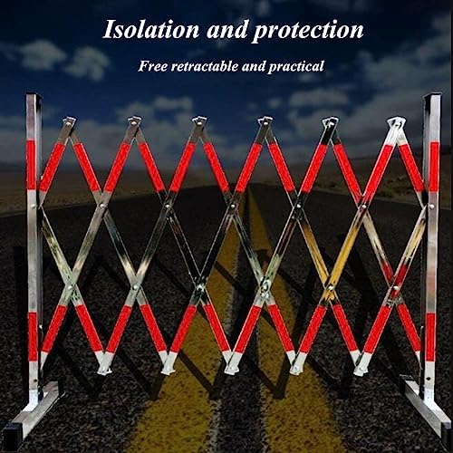 Mobile Expandable Metal Barricade, Foldable Stainless Steel Safety Barrier, Retractable Traffic Fence, Quick-Block Scissor Gate for Crowd Control and Event Management