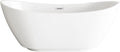 62' Bathtub, Iron and Nylon and Fiberglass, Glossy White