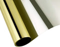Reflective Window Film One Way Mirror Privacy Film Heat Control Anti UV Adhesive Window Tint Sticker for Home and Office, 60Inch X 100 Feet, Gold Silver
