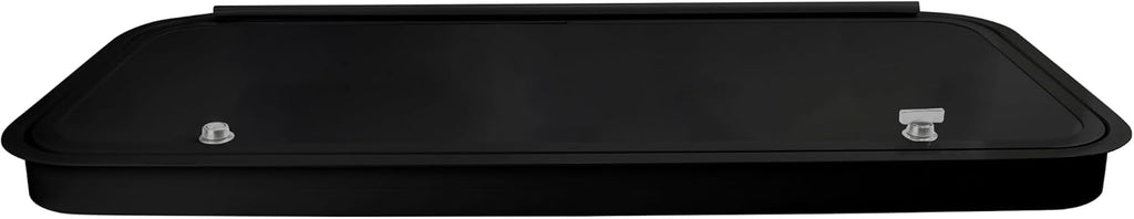 RV Baggage Door 36' Wide X 16' High with Rounded Corners and Thumblocks for RV's- Compartment Access Storage Doors with Top Hinge- Camper Trailer Motor Home- Black