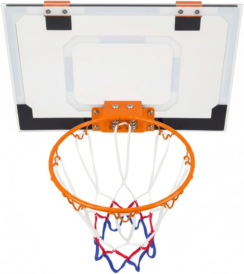 Premium Over-the-Door Mini Basketball Hoop for Indoor Play, Durable Backboard and Adjustable Rim for Home Office or Dorm Use