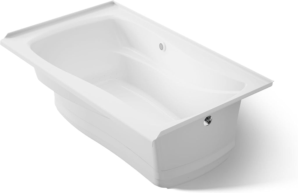 KOHLER K-1239-GHRW 60' X 36' Integral Flange Heated Bubblemassage™ Air Bath With Bask® Heated Surface And Right-Hand Drain