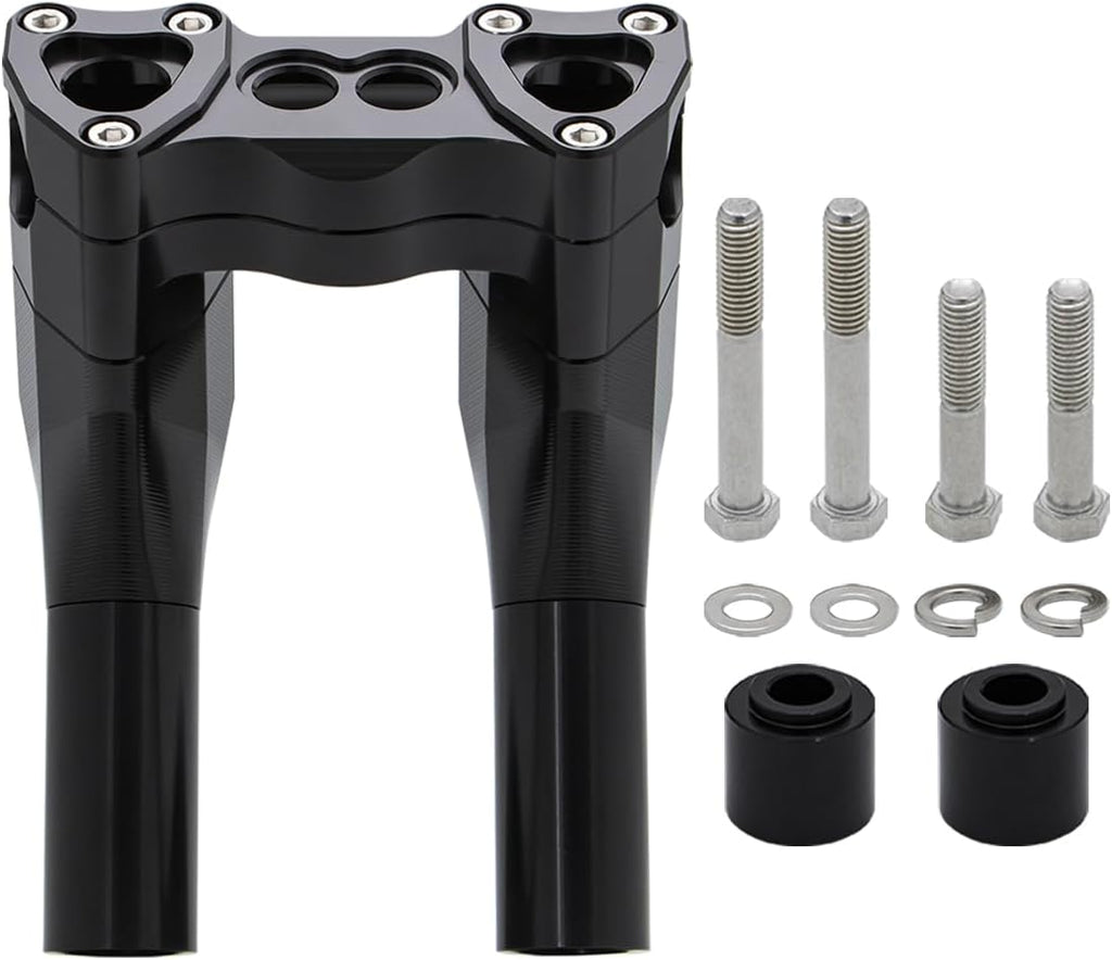Motorcycle Pullback 6''Tall Handlebar Risers Extension Kit 1-1/8' 28mm Bar Clamp Dia Compatible with Harley Dyna Street bob Softail Sportster 883 1200