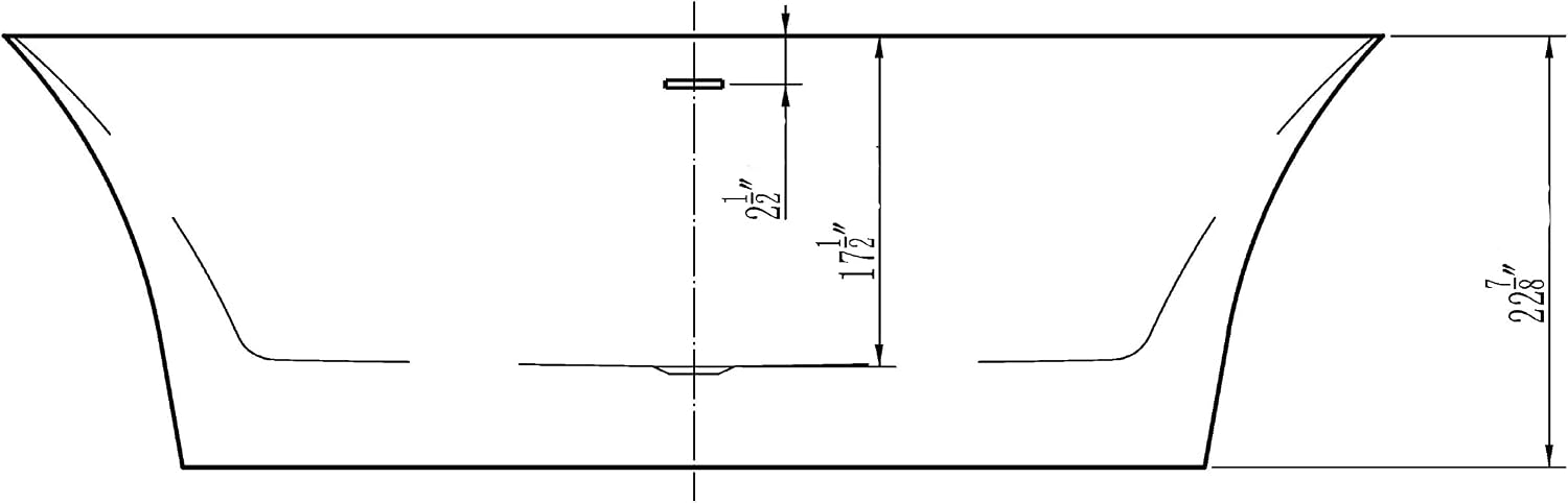 Carver Tubs - Dreamer 67' - Modern White Freestanding Soaking Bathtub- White Acrylic Fiberglass Tub W/chrome Center Drain - Two Person Oval Bath Tub - Deep Relaxing Soak - 67' L X 31' W X 23' H