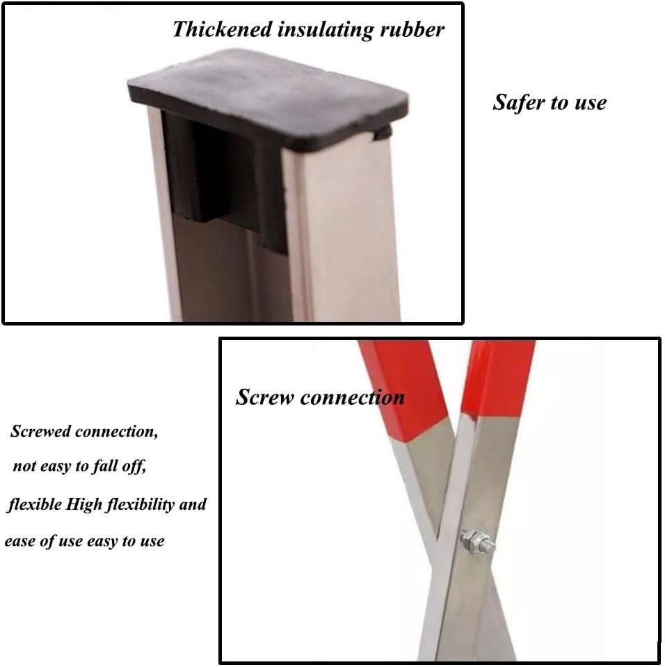 Expandable Mobile Barrier Traffic Barriers,Industrial Expandable Metal Barricade, Mobile Safety Barrier Gate Retractable Traffic Fence Foldable Stainless Steel Fence Quickly Bloc.Silver-1.2X2M