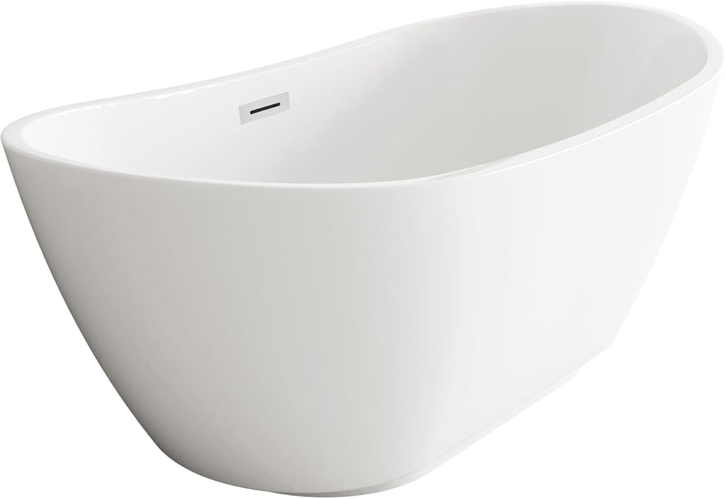 62' Bathtub, Iron and Nylon and Fiberglass, Glossy White