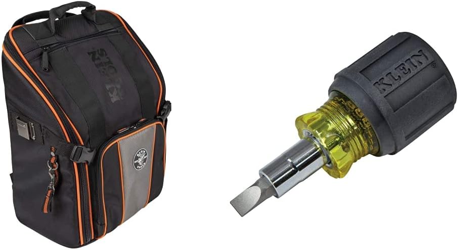 Klein Tools Tradesman Pro Tool Station Backpack and 6-in-1 Multi-Bit Screwdriver/Nut Driver