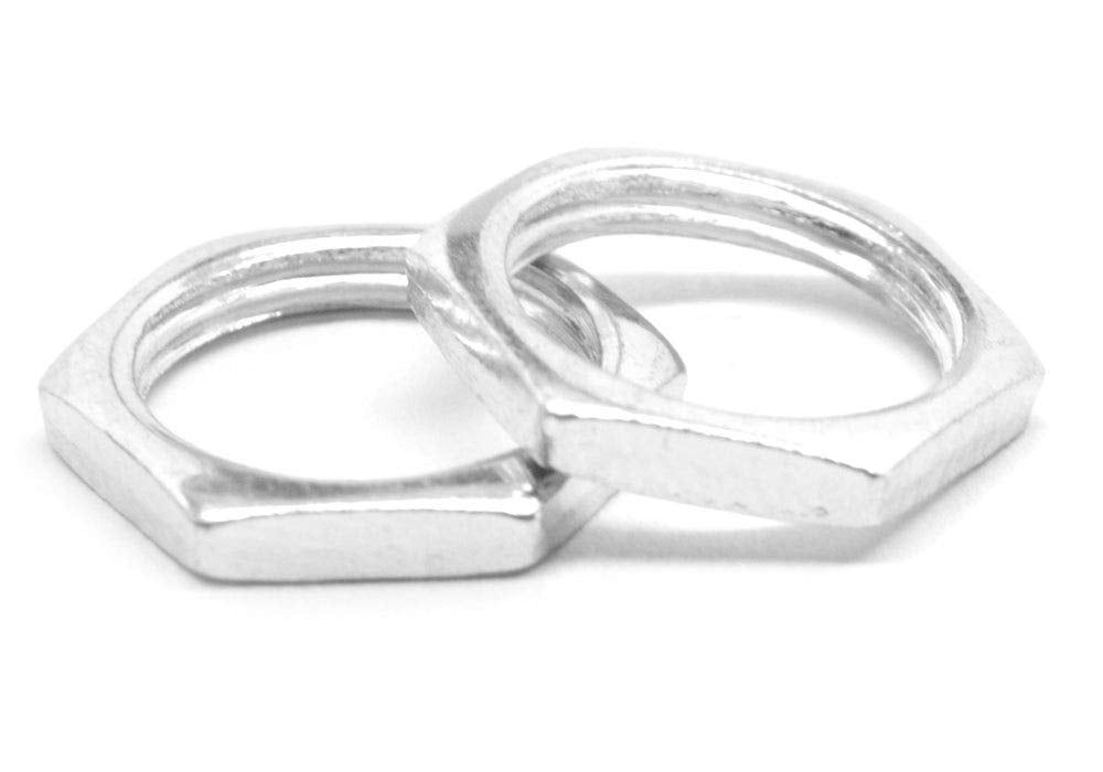 1/8'-27 x W9/16 x 1/8' NPSM Thread Hex Panel Nut Low Carbon Steel Zinc Plated Pk 1000