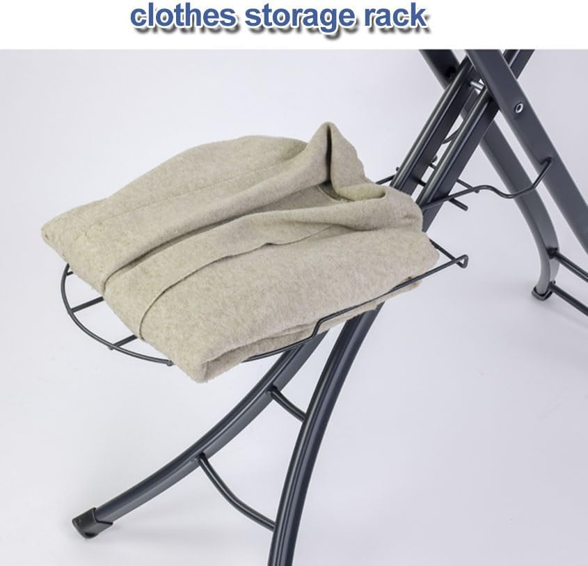 Ironing Board Full Size, Panel Iron Board with Iron Rest, Heat & Scorch Resistant Cover, Adjustable Height Heavy Duty Ironing Board with Garment Rack, for Home, Dorm
