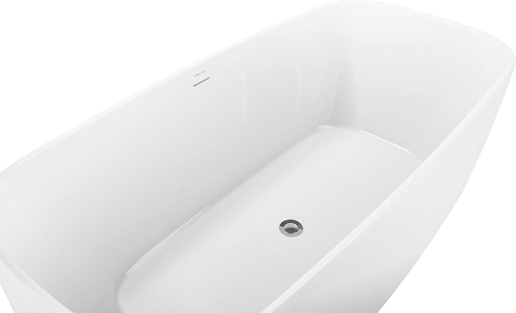 59' 100% Acrylic Freestanding Bathtub??Contemporary Soaking Tub??White Bathtub