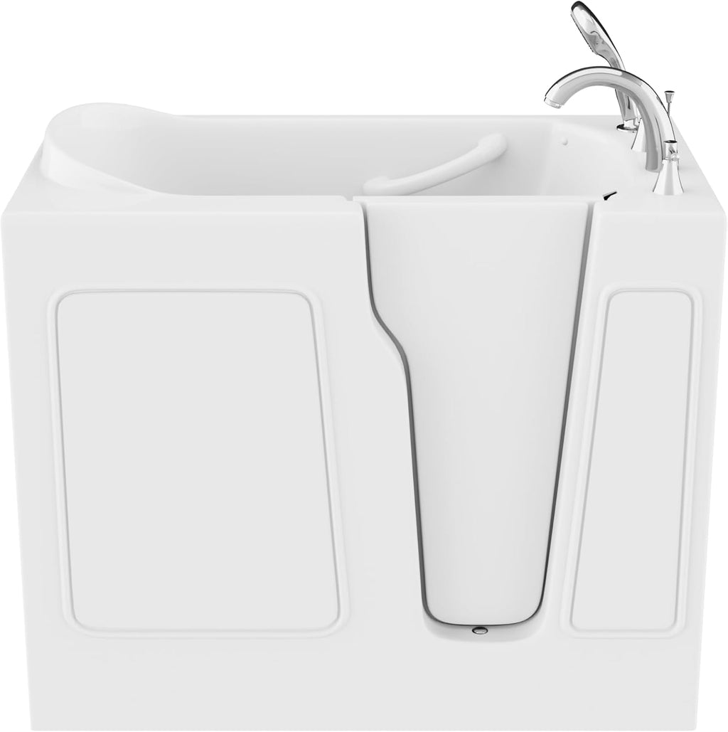 ANZZI Tubs Series Wide Opening Door Right Drain Quick Fill Walk-In Soaking Tub in White Finish 26 in. x 46 in. | AMZ2646RWS