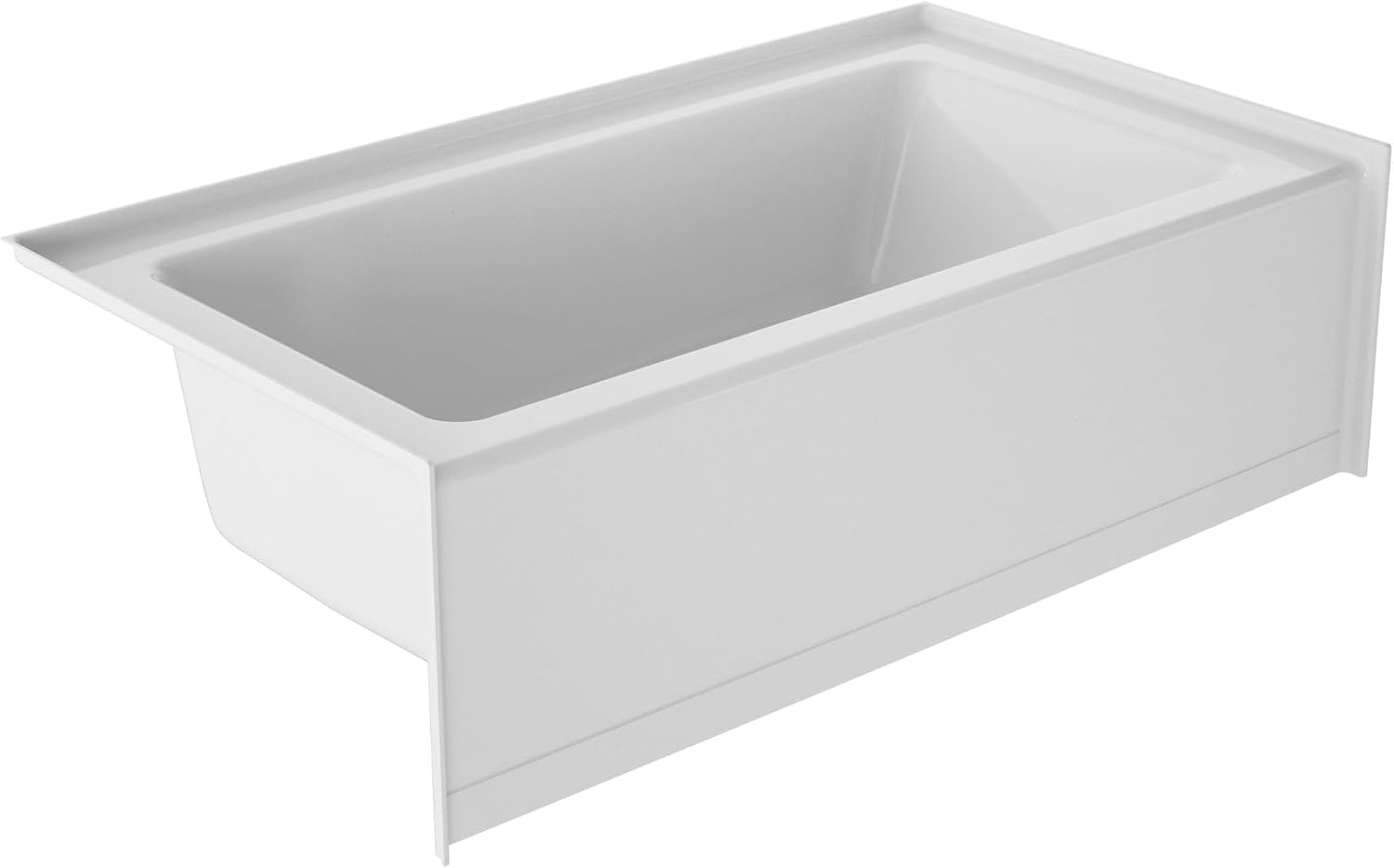 Jacuzzi SIGNATURE Acrylic Low-Profile 16' Bathtub, Soaking Sanctuary for Homes & Businesses, Slip Resistant, Left Drain Placement, 60' (L) x 32' (W), White