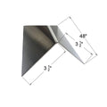 Brushed 304 Stainless Steel Corner Guard, Protective Angle, 48'' Long (3 1/2 x 3 1/2, 16GA, No Hug Edges), Silver (CG304-1648-350350-NH)