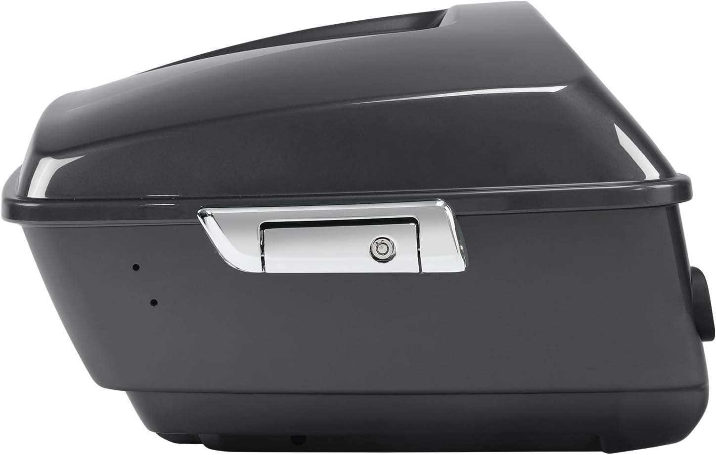 TCMT 13.7' King Motorcycle Trunk Box W/Latch Key Fit For Harley 2014-2025 Touring CVO Road King Road Glide Street Glide Electra Glide Ultra Limited Gauntlet Gray Metallic