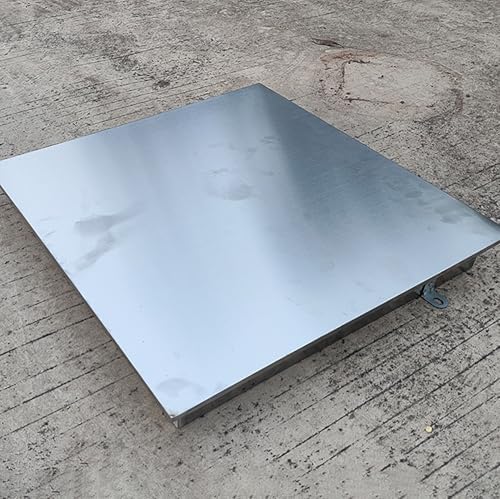 Rooftop Access Hatch Cover Plate - Steel Wellhead Lid for Industrial & Commercial Use, Roof Deck Hatch with Door Latch, 39.4x39.4IN (100x100CM)