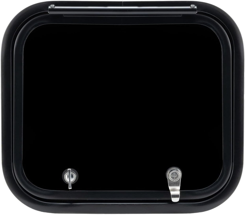 RV Baggage Door | Rounded Corners | Camper | Compartment Door | Black Fiberglass (16' W x 14')