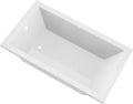 ANZZI Illyrian AZ3272VNS 32' x 72' Soaker Acrylic Rectangle Drop-In Bathtub - Easy Installation - Smooth Glossy Ultra White Finish