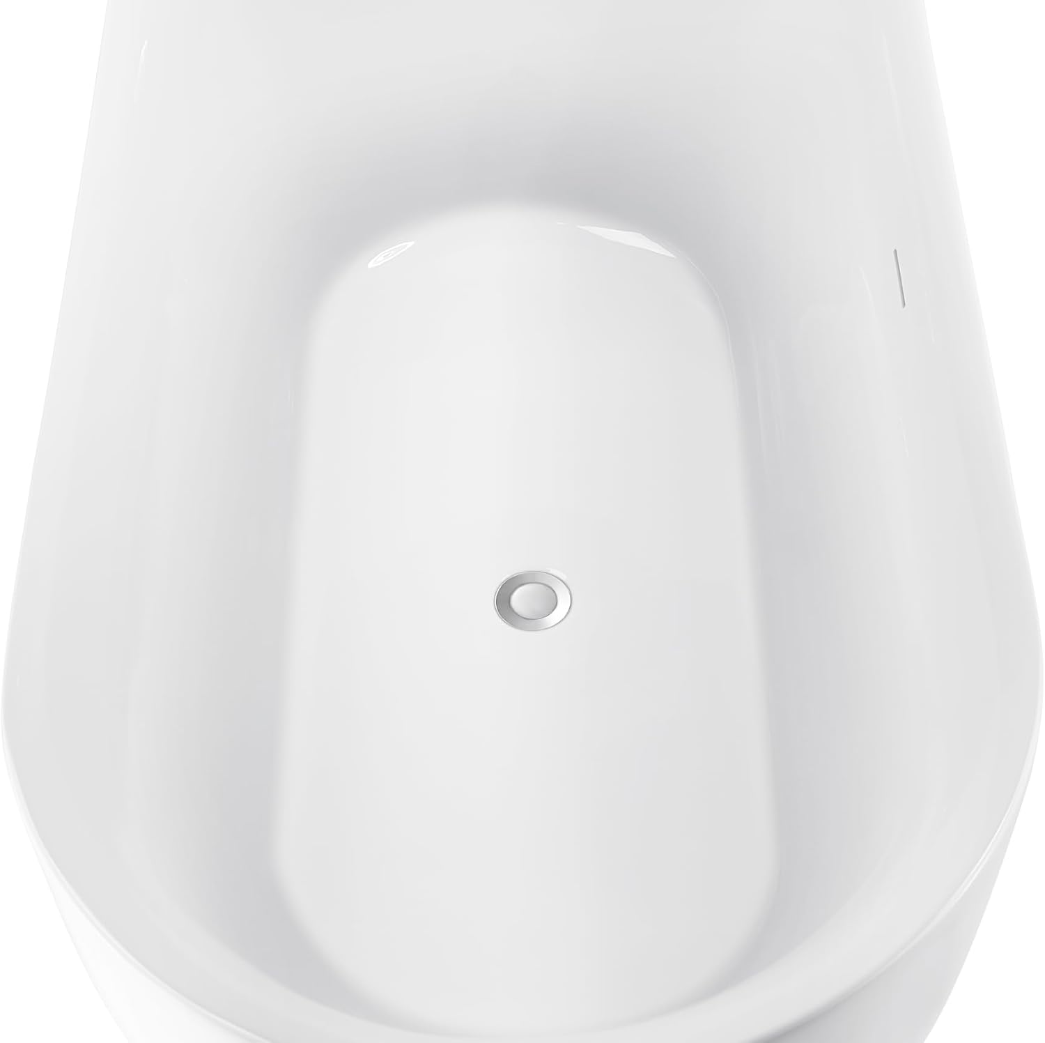 67' 100% Acrylic Freestanding Bathtub??Contemporary Soaking Tub??White Inside and Gray Outside