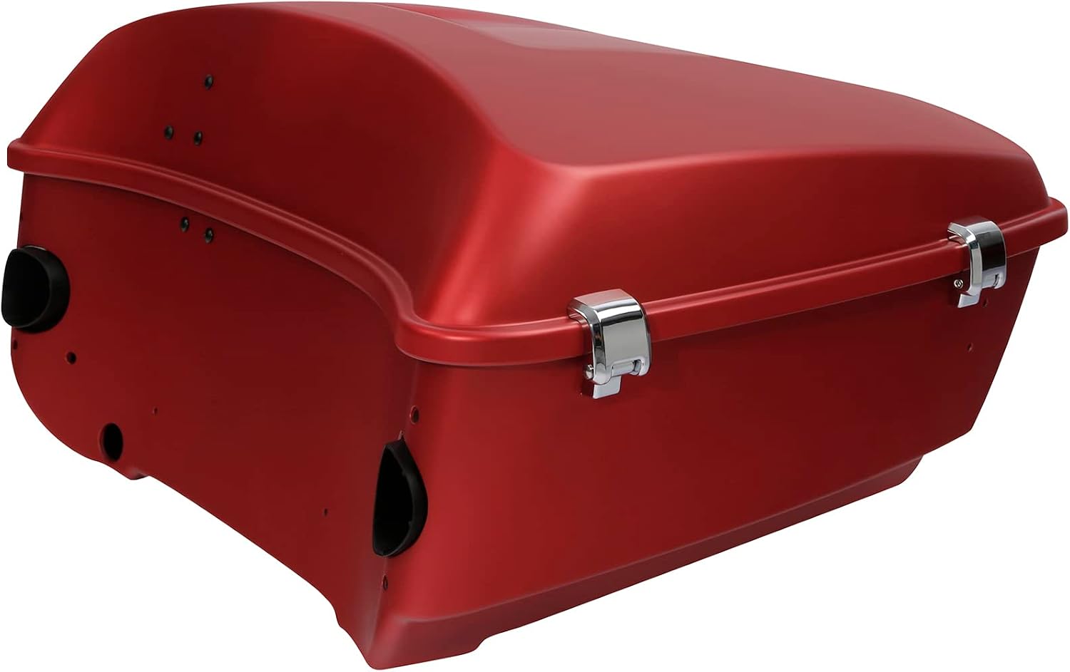 TCMT 13.7' King Motorcycle Trunk Box W/Latch Key Fit For Harley 2014-2025 Touring CVO Road King Road Glide Street Glide Electra Glide Ultra Limited Wicked Red Denim