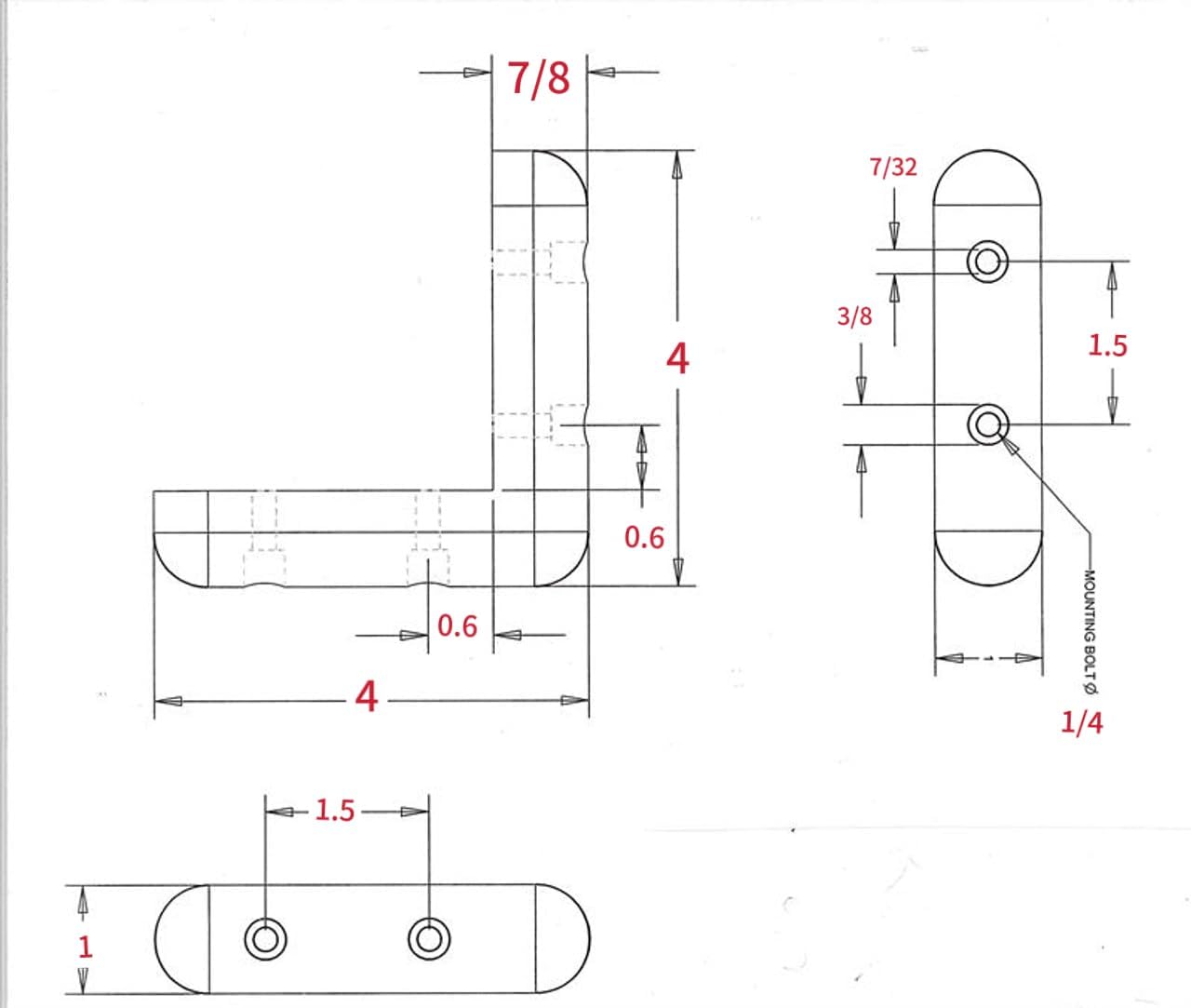 4inch Rubber Corner Guard Gray FZJ-02 (50)