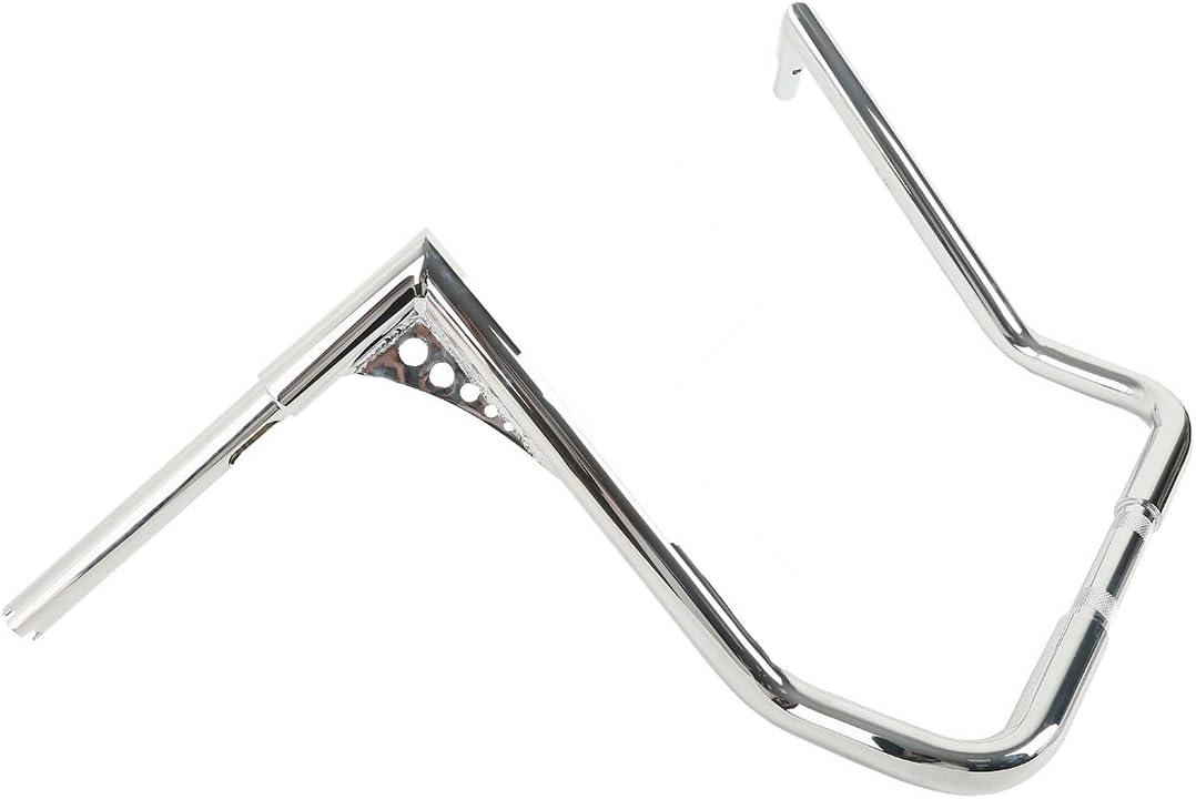 TCT-MOTORPARTS Chrome 18' Rise Ape Hangers Bars 1-1/4' Handlebars Fit for Harley Touring Electra Street Glide, Ultra Limited and Tri Glide models, Dressers, Baggers