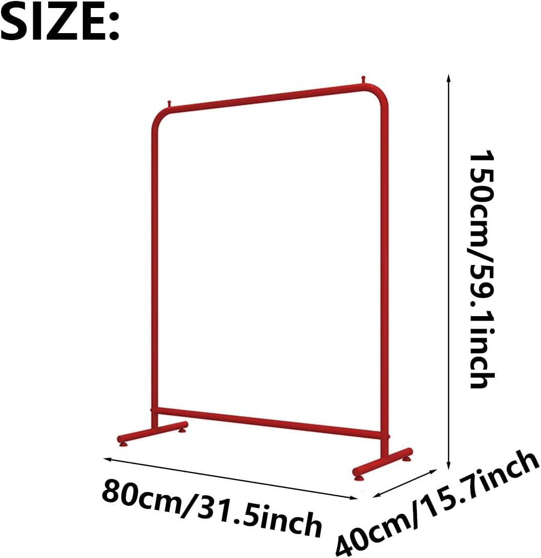 Freestanding Metal Clothes Garment Rack, Heavy Duty Clothing Rack, Commercial Clothing Organize, for Bedroom, Retail Store,A,80cm