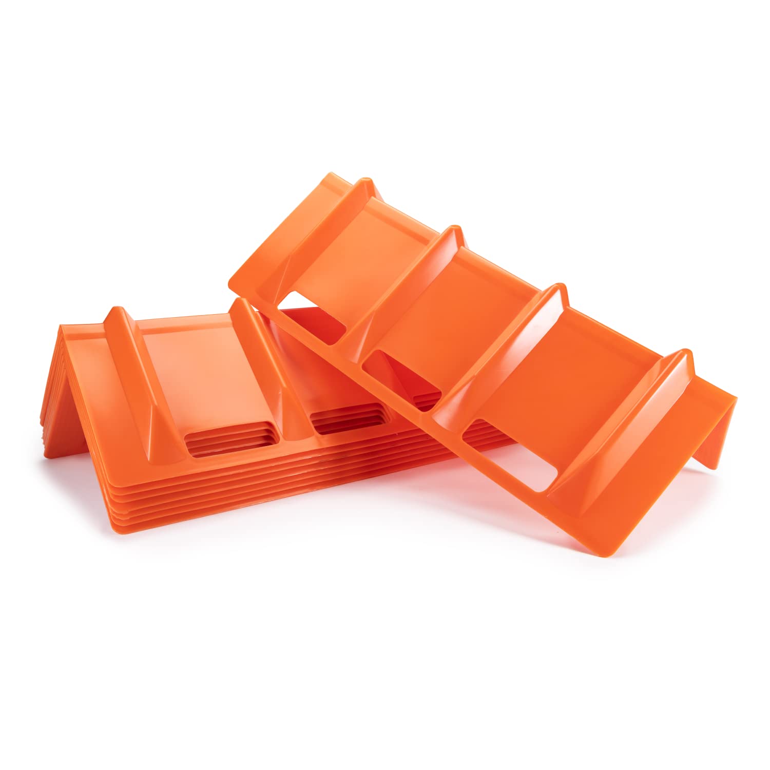 IDL Packaging 24' x 8' x 8' Reinforced Plastic Edge Protector for Tie Downs and Lashing (Pack of 8) – Each Accommodates 3 Slots for up to 4' Straps – Flatbed Corner Guards for Trucks and Shipping