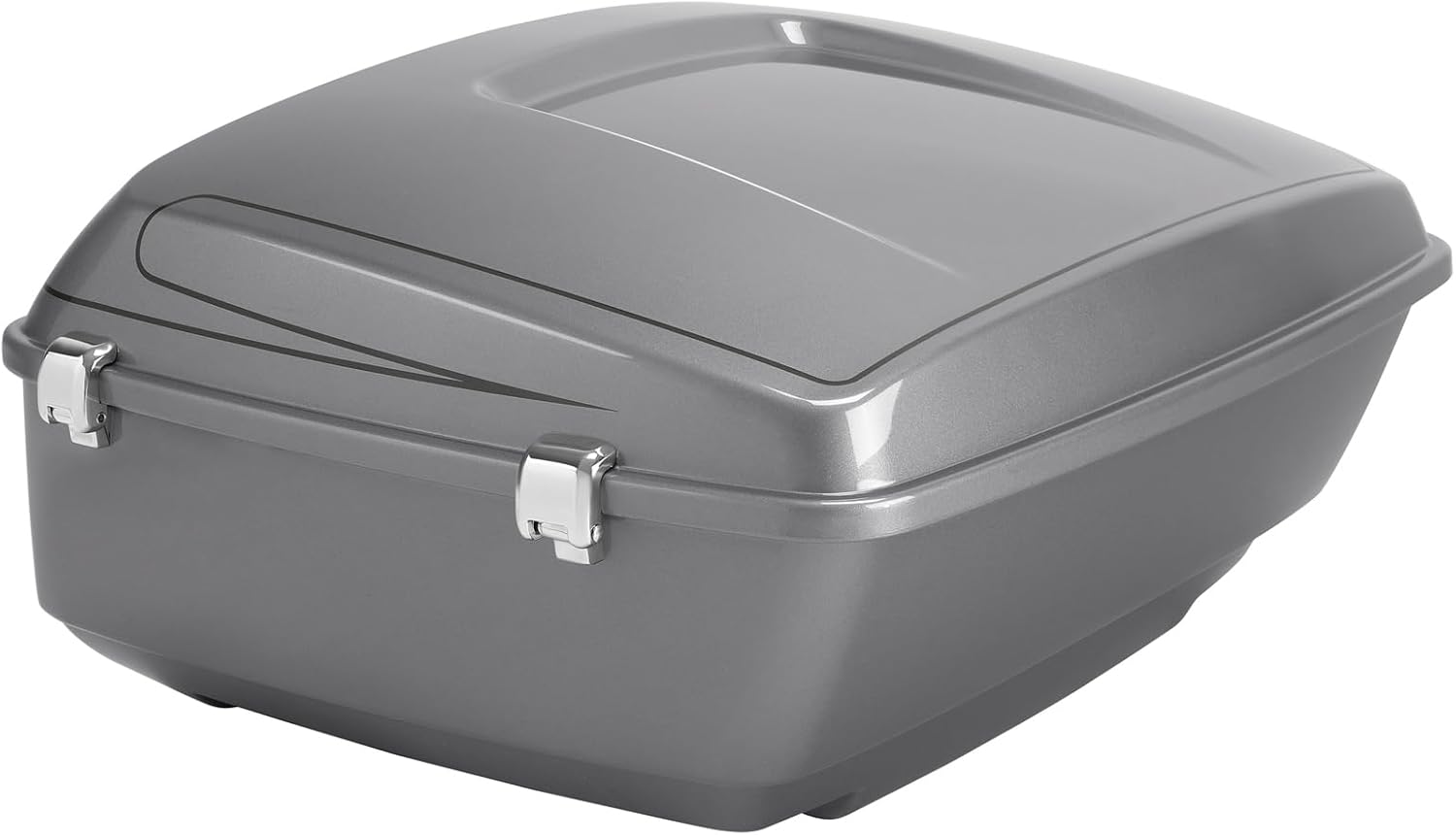 TCMT King Motorcycle Trunk Fit for Harley Touring 2014-2025 CVO Road King Road Glide Street Glide Electra Glide Ultra Limited Pack Dark Platinum Pinstripe