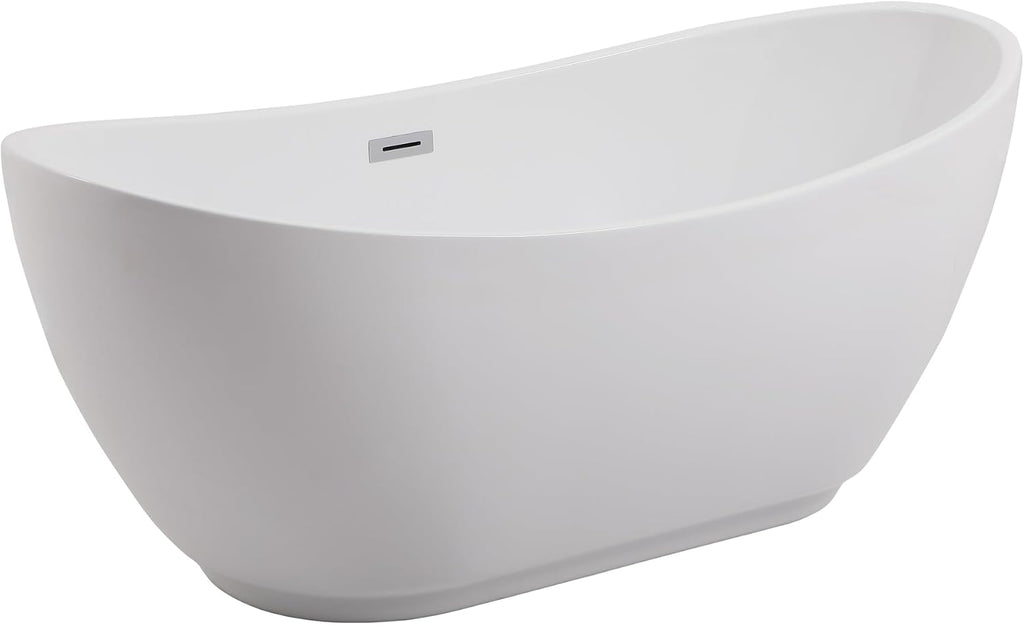 62' Bathtub, Iron and Nylon and Fiberglass, Glossy White