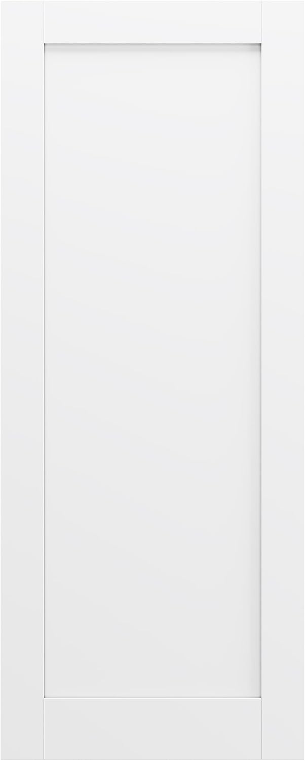 32'' x 80'' French Interior Door for French/Pocket Doors, Solid Core Interior Door for Bedroom/Closet/Pantry, w/o Hardware Kit, Prehung Jamb or Borehole, White
