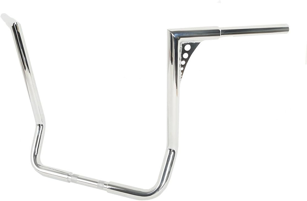 TCT-MOTORPARTS Chrome 18' Rise Ape Hangers Bars 1-1/4' Handlebars Fit for Harley Touring Electra Street Glide, Ultra Limited and Tri Glide models, Dressers, Baggers