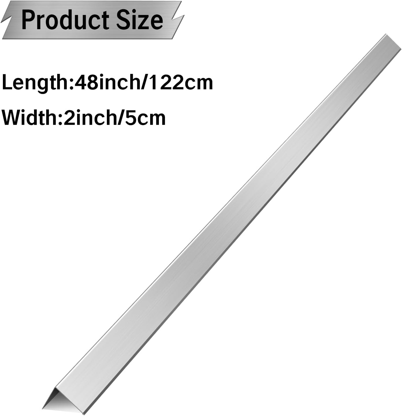 Aluminium Alloy Metal Corner Guards 12 Pieces, Metal Wall Corner Protection Guards (2x2x48 Inch)，L-Shaped Bright Silver Right-Angle Corner Protector