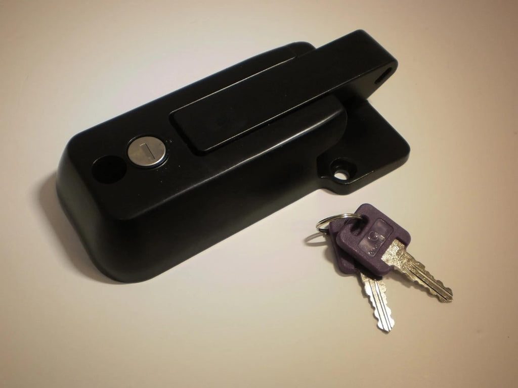3 KEYED Alike Black Locking Cargo Trailer Cambar Door Latch Vise Lock Cam Bar