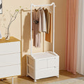 Freestanding Clothes Rack with Storage Drawers, Bedroom Wardrobe Organizer with Rolling Wheels, Small Space Garment Rack Cabinet for Entryway or Dorm(18.1 * 15.1 * 61.4in)