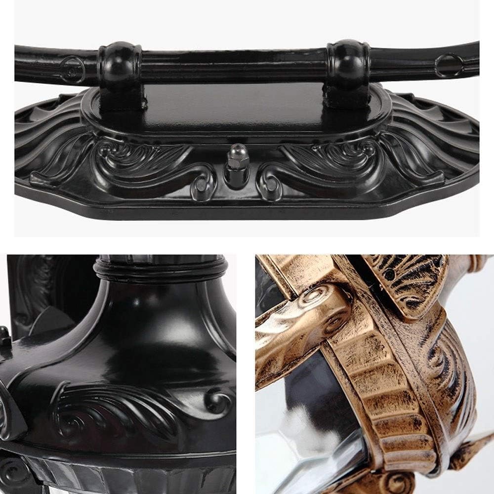 Wall Light LED Bronze V-intage Outdoor Wall Lamp Aluminum 24' Porch Lighting Black Clamp Wall Sconce Glass Shade Villa,for Hall