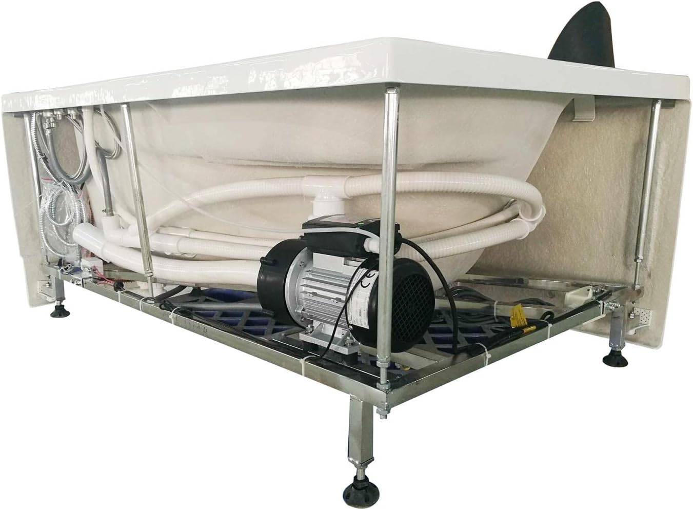 EAGO AM161-R 5' Single Person Corner Acrylic Whirlpool Bath Tub - Drain on Right, White