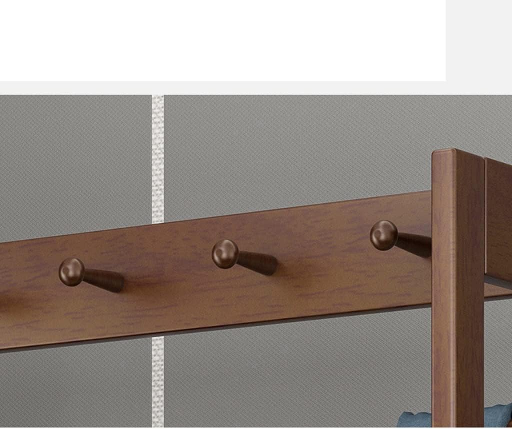 Stand Coat Rack Nordic Creative Clothes Hanger Floor Bedroom Nordic with Wheels Coat Rack Living Room Double Drawer Rack Coat Rack Clothes Rolling Rack (Size : 107 * 40 * 174cm)