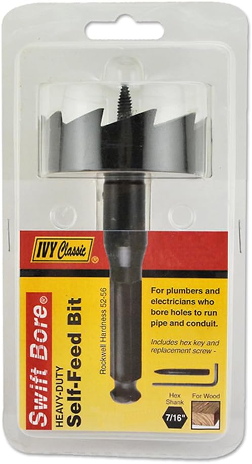 IVY Classic 10769 3-5/8 x 5-inch Heavy-Duty Self-Feed Bit, High-Speed Steel, 1/Card