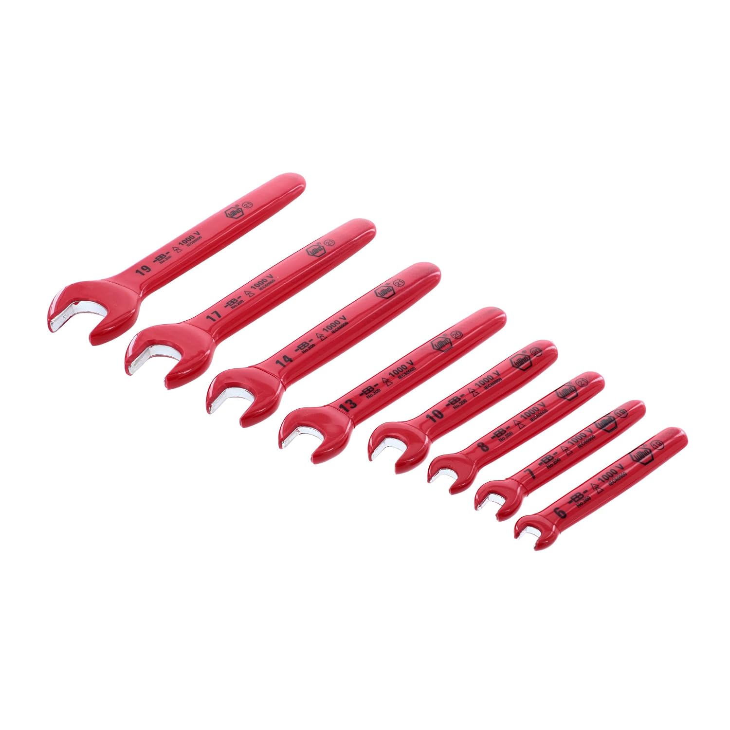 Wiha 20093 1000 Volt Roll Up Insulated Metric Wrench Sets, 8-Piece