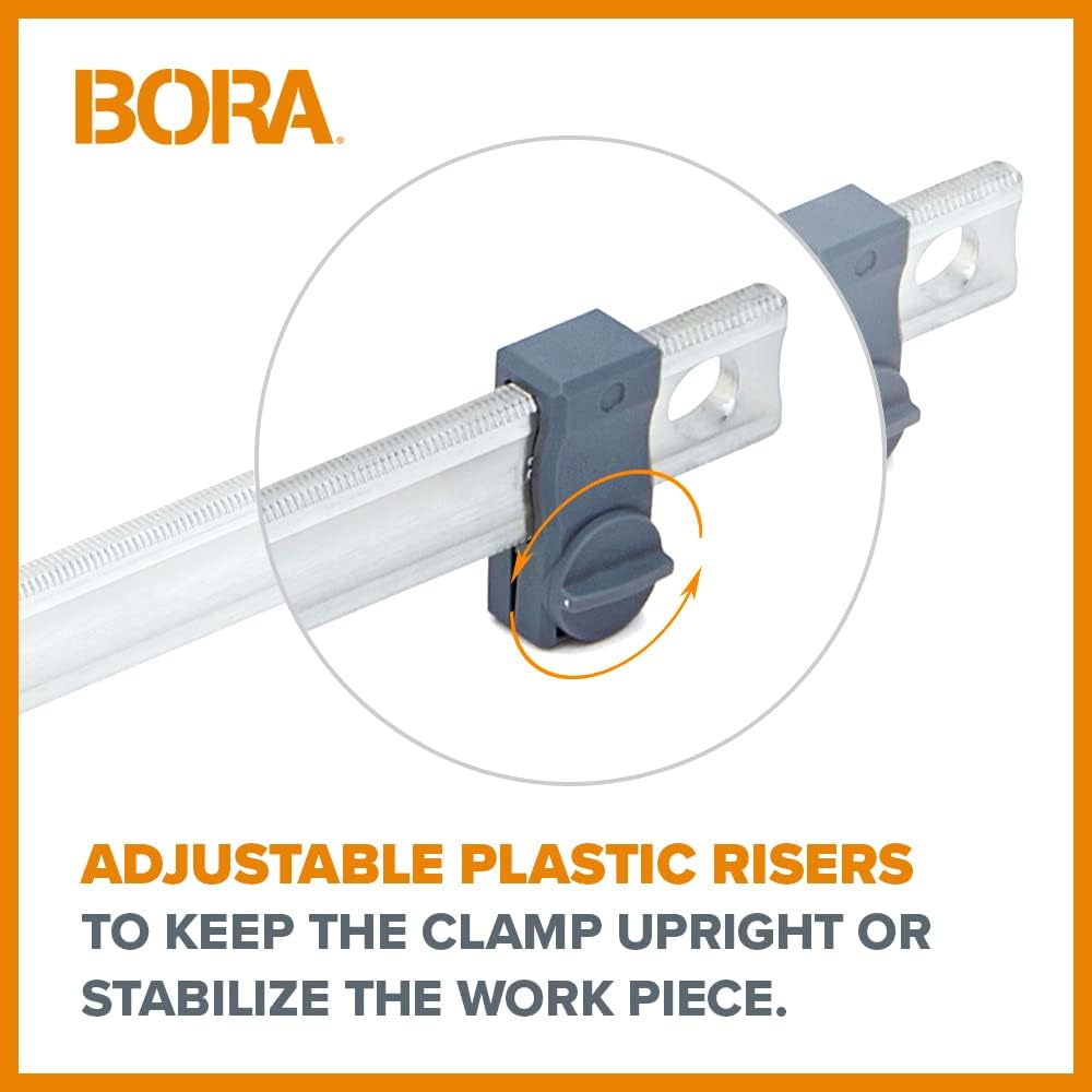 Bora 40' Parallel Clamp Set, 2 Pack of Woodworking Clamps with Rock-Solid, Even Pressure, 571140T