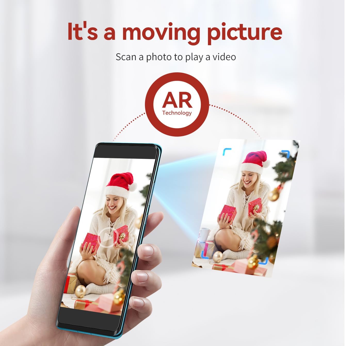 HPRT MT53 Mini Photo Printer with 50 Sheets Adhesive Paper, 2x3 Instant Portable Color Printer, Compatible with iOS & Android, Bluetooth Small Printer for Smartphones & iPhone