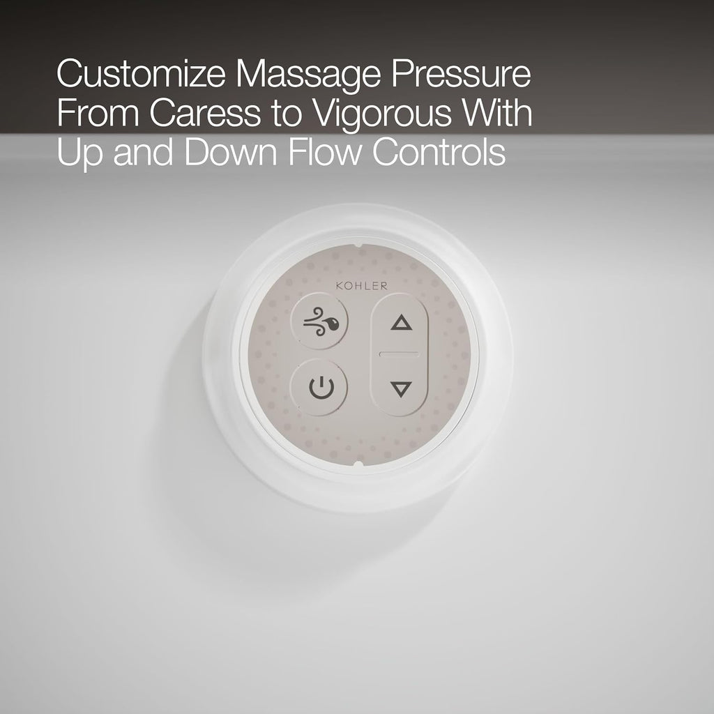 KOHLER K-1239-GHRW 60' X 36' Integral Flange Heated Bubblemassage™ Air Bath With Bask® Heated Surface And Right-Hand Drain