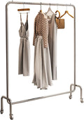 Clothing Rack Rolling Display Garment Rack, Retail Garment Hanging Bar Clothing Storage Shelving Unit, Modern High-Grade Stainless Steel Organizer Wardrobe (One Color-80x40x150CM