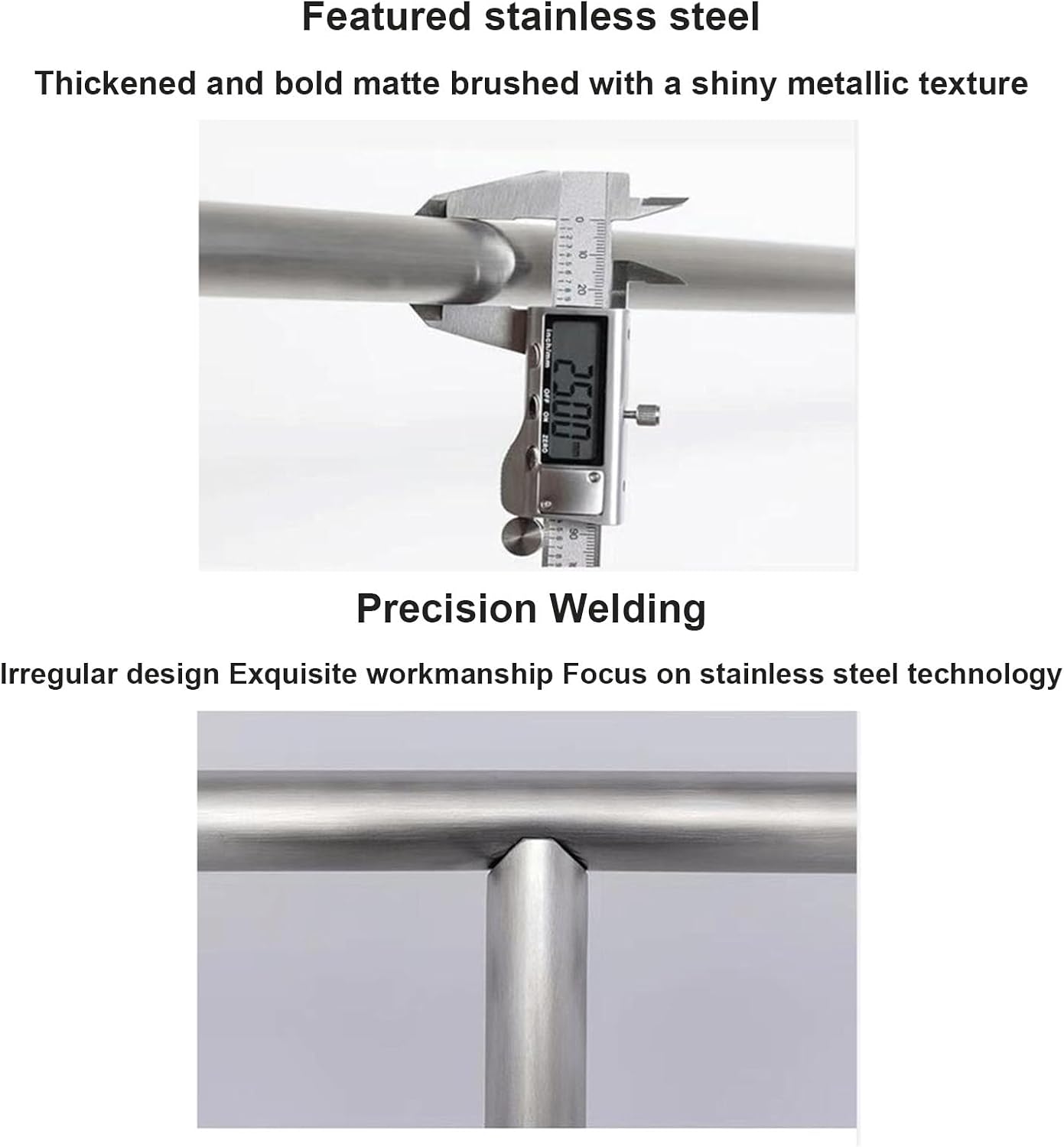 Industrial Pipe Clothing Rack Wall Mounted Garment Display Stand for Heavy Duty Closet Storage Silver T Shaped Retail Clothes Rail Organizer with Towel Hanging