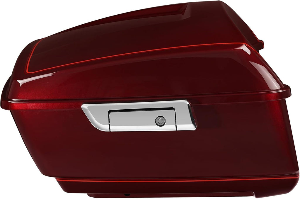 TCMT King Motorcycle Trunk Fit for Harley Touring 2014-2025 CVO Road King Road Glide Street Glide Electra Glide Ultra Limited Pack Mysterious Red Sunglo