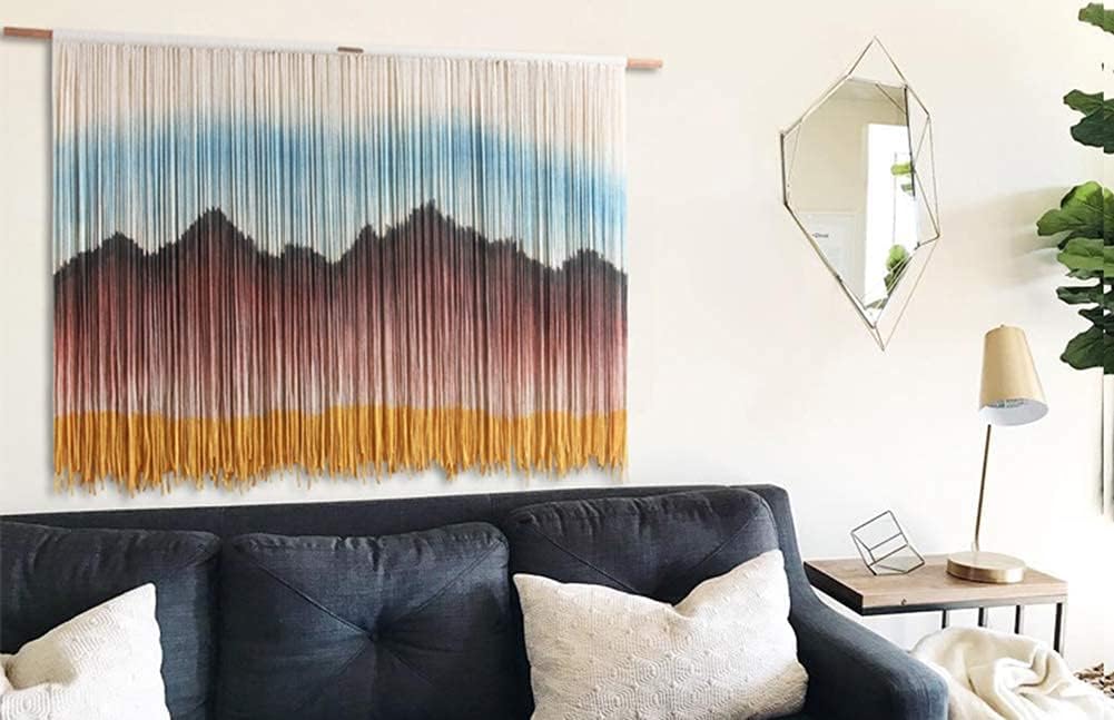 Macrame Wall Hanging Handmade Macrame Tapestry Woven Wall Art Bohemian Wall Decor Textile Wall Hangings (110x150cm)