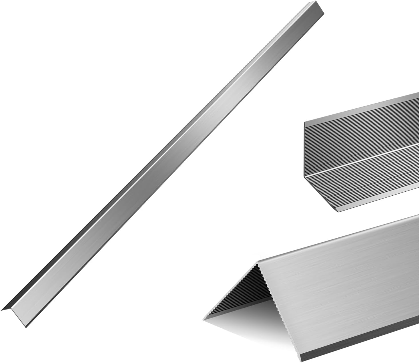 Aluminium Alloy Metal Corner Guards 12 Pieces, Metal Wall Corner Protection Guards (2x2x48 Inch)，L-Shaped Bright Silver Right-Angle Corner Protector