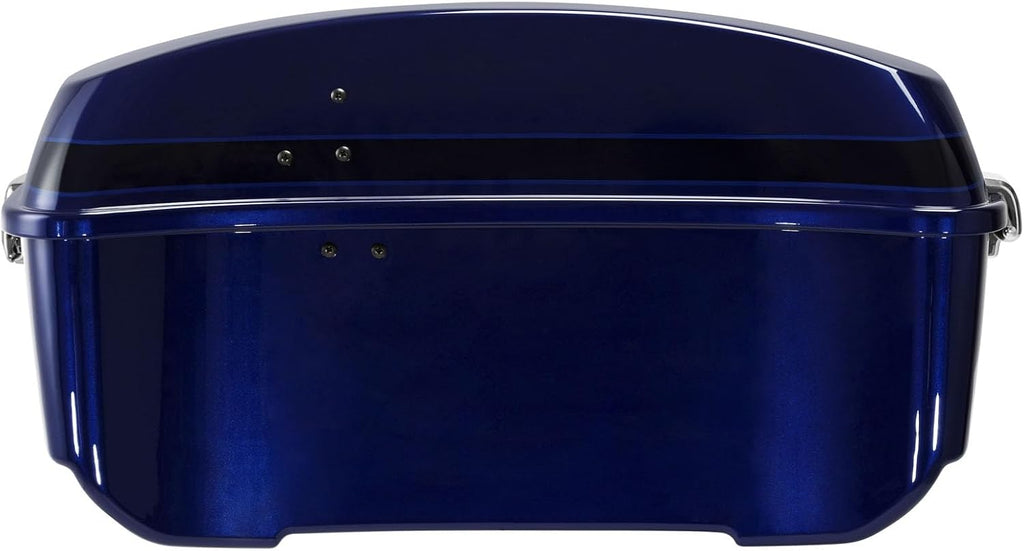 TCMT King Motorcycle Trunk Fit for Harley Touring 2014-2025 CVO Road King Road Glide Street Glide Electra Glide Ultra Limited Pack Blue/Black Sunglo